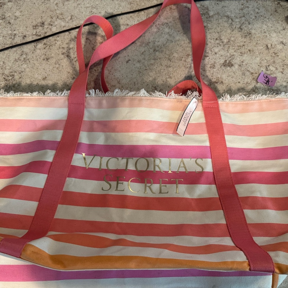 Victoria's Secret Pink and Orange Tote Bag